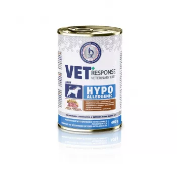 VET RESPONSE Hypoallergenic Duck - mitrā suņu barība - 400g
