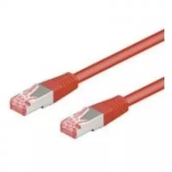 Wentronic Goobay CAT 6 Patch Kabelis, S/FTP (PiMF), Sarkans, 15 m - LSZH Bezhalogēna, Varš (68284)