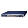 PLANET GS-4210-24P4C - Pārvaldāms slēdzis - 24 x 10/100/1000 (PoE+) + 4 x Combo Gigabit-SFP - Galda vai statīva montāža - PoE+ (220 W)
