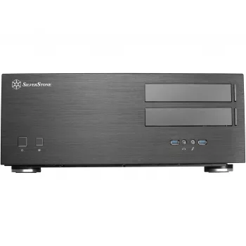 SilverStone Grandia GD08 - Desktop korpuss - SSI EEB - bez barošanas bloka - Melns - USB/Audio