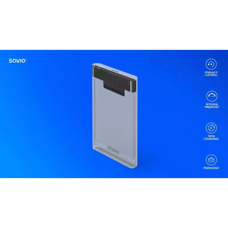 Ārējais korpuss HDD/SSD Savio AK-66 2.5 inch SATA USB