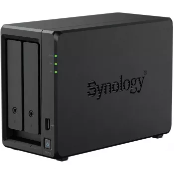 NAS datu aizsardzības iekārta SYNOLOGY DP320, R1600, 8 GB RAM, 16 TB, 2 nodalījumi, HDD atbalsts, RAID, Melna