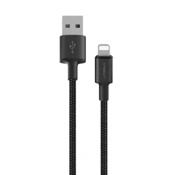 USB-A uz Lightning kabelis Orsen S9L 1 m 2.1A — melns