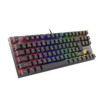 Spēļu tastatūra GENESIS THOR 303 TKL CZ/SK RGB fona apgaismojums mehāniska sarkana melna Hot Swap