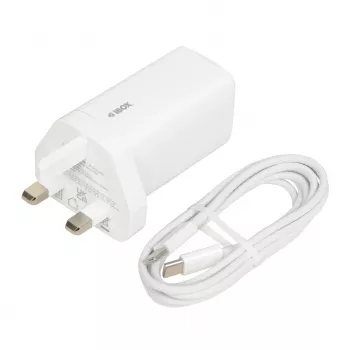 iBOX C-65 White, GaN 65W universāls lādētājs UK spraudnis