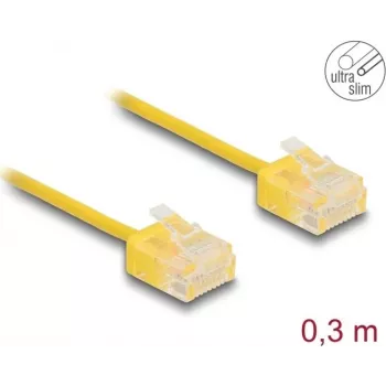Tīkla kabelis DeLOCK RJ45 Cat.6 UTP 0,3 m Dzeltens