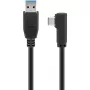 Goobay USB-C uz USB A 3.0 kabelis 90°, melns, 1.5 m - USB 3.0 spraudnis (A tips) > USB-C spraudnis (66502)