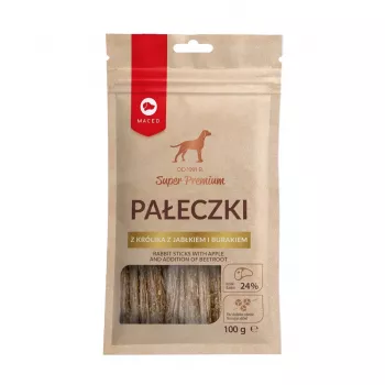 MACED Trušu nūjiņas ar ābolu un biešu piedevu - Suņu gardums - 100g