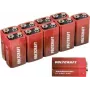 VOLTCRAFT 6LR61 9 V Bloka baterija, sārma-mangāna, 550 mAh, 9 V, 10 gab. (VC-12629385)