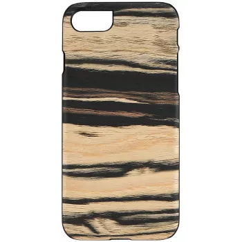 Telefona maciņš Man and Wood iPhone 7/8 — balts melnkoks