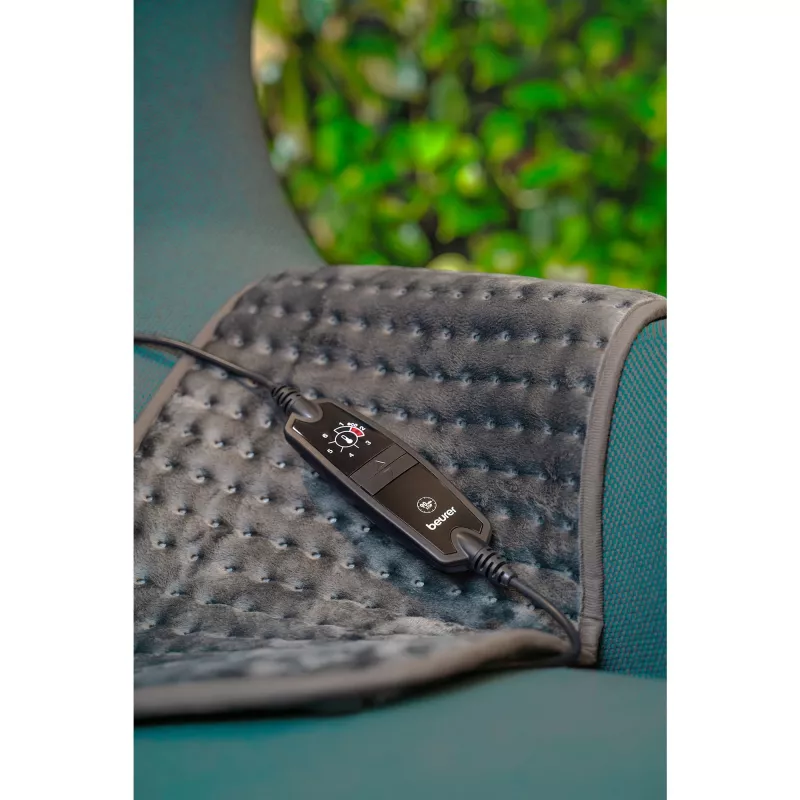 Beurer HK 123 XXL sildīšanas paliktnis Cosy Grey Green Planet 60x30cm 6 līmeņi automātiska izslēgšanās
