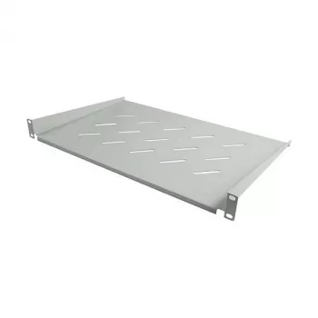 ALLNET 19" statīva plaukts, 1U, 148 mm dziļš, priekšpusē montējams, gaiši pelēks