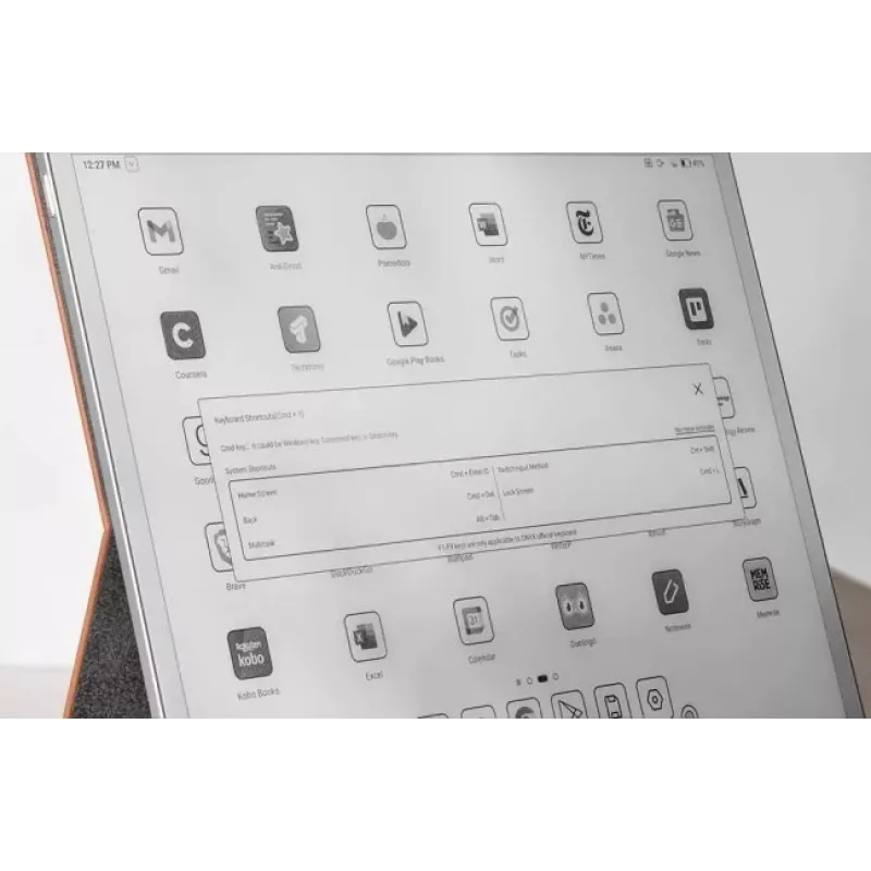 BOOX tastatūras maciņš Onyx Boox Note Max un Tab X C — brūns aizsargmaciņš ar integrētu tastatūru