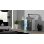 Sideboard SOHO S7, 120 cm, balts/melns spīdums, 3 durvis, 4 plaukti