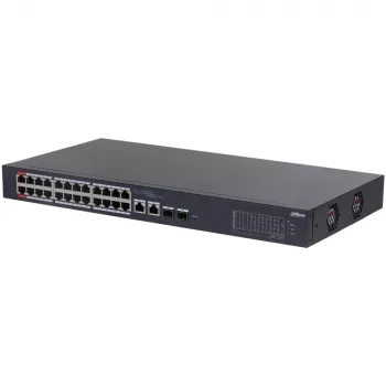 Dahua Technology DH-CS4226-24ET-240 tīkla slēdzis, pārvaldāms L2 Gigabit Ethernet (10/100/1000) Power over Ethernet (PoE), melns