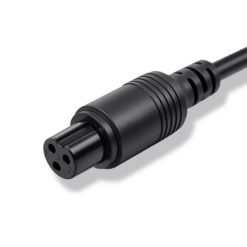 E-velosipēda lādētājs QOLTEC 36V–42V 2A ar GX12 3-pin savienotāju