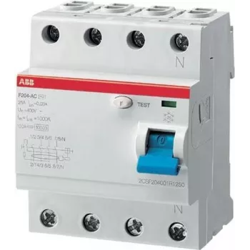 ABB F204 A-63/0,3 diferenciālais slēdzis - 230/400 V - 63 A - A tips - 70 mm