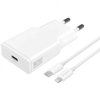4smarts 540020 iekštelpu lādētājs 20W ātrai uzlādei, balts