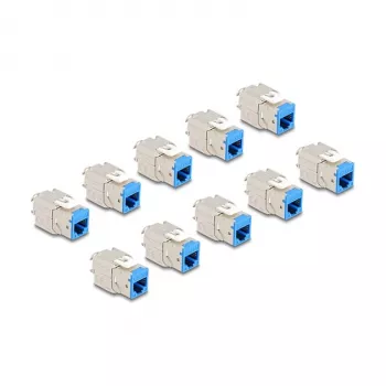 DeLOCK 88113 plakanais RJ-45 keystone modulis zils 10 gab.