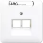Jung CD 569-2 NAUA WW sienas kontaktligzda RJ-45 — balta termoplastmasas tīkla ligzda
