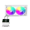 Gamemax GLACIER 240 LCD WH šķidruma dzesētājs procesoram | balts | Intel, AMD