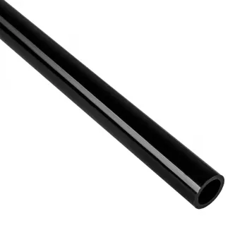 BitsPower Crystal Link Tube 16/14mm — caurule cietā PETG stila, 1000mm, melna
