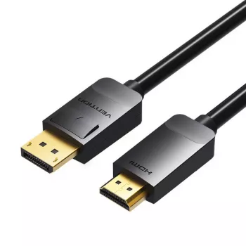 Vention HADBI DisplayPort–HDMI kabelis 3 m, DP 1.2 → HDMI 1.4, pasīvais adaptera kabelis