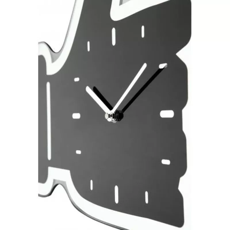 NeXtime klok 3072zw Thumbs up, 40.5x41 cm, sienas, melns/sudrabs