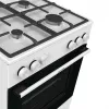 Brīvi stāvoša gāzes plīts Gorenje GG6A10WFFM, balta, 4 degļu virsma, 72 L gāzes cepeškrāsns, rotējošas priekšējās vadības