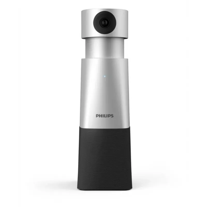 Philips PSE0550 SmartMeeting portatīva 4K kamera videozvaniem ar iebūvētu mikrofonu, 30 kadri/s, USB, melnā un sudraba krāsā