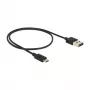 USB kabelis DeLOCK 83845 USB 2.0 0,5m USB A Micro-USB B Melns