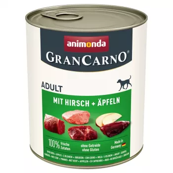 Animonda GranCarno Adult mitrā suņu barība, brieža gaļa un āboli, 800 g