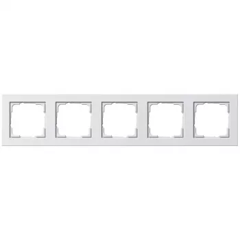 GIRA E2 sienas plāksne Balta — termoplasts, bezskrūvju dizains, 80.8×366×9.3 mm