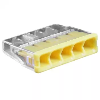 Hismart EL240425 – Universālais vadu savienotājs, 5x 0,5–2,5 mm², 24 A, 450 V, 100 gab.