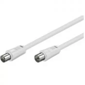 Wentronic Goobay Antenas savienojuma kabelis, 100% ekranēts, balts, 5 m - Coax spraudnis Koax ligzda (50720)