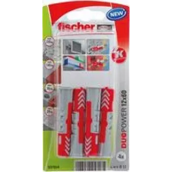Fischer DuoPower 12 x 60 K NV Sienas dībelis 60 mm 537654 1 Komplekts