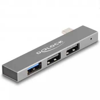 DeLOCK 3 Portu Plāns USB Hubs USB Type-C 10 Gbps 2 x USB 2.0