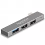 DeLOCK 3 Portu Plāns USB Hubs USB Type-C 10 Gbps 2 x USB 2.0