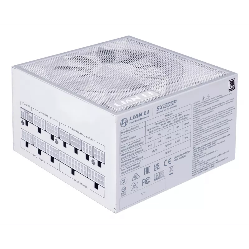 Barošanas bloks Lian Li SX Series 80 PLUS Platinum pilnībā modulārs PCIe 5.1 ATX 3.1 1200 W