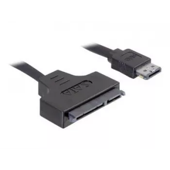 SATA kabelis DeLOCK ESATAP-100 0.5m Melns