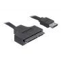 SATA kabelis DeLOCK ESATAP-100 0.5m Melns