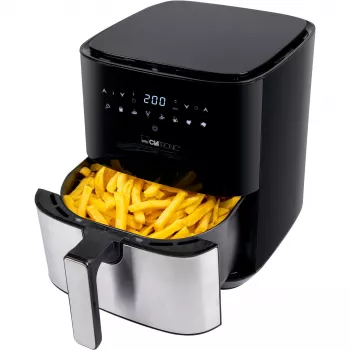 Clatronic FR 3782 H gaisa fritētājs, 5 l, 80–200 °C, melns/nerūsējošais tērauds