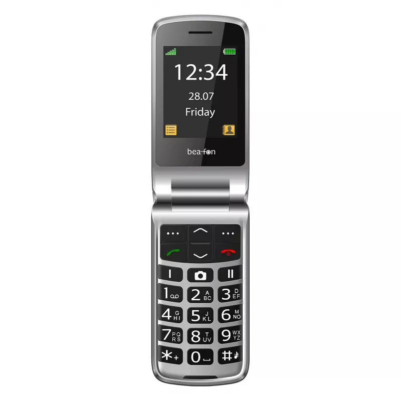 Beafon SL645plus_EU003B Sudraba krāsas salokāmais telefons