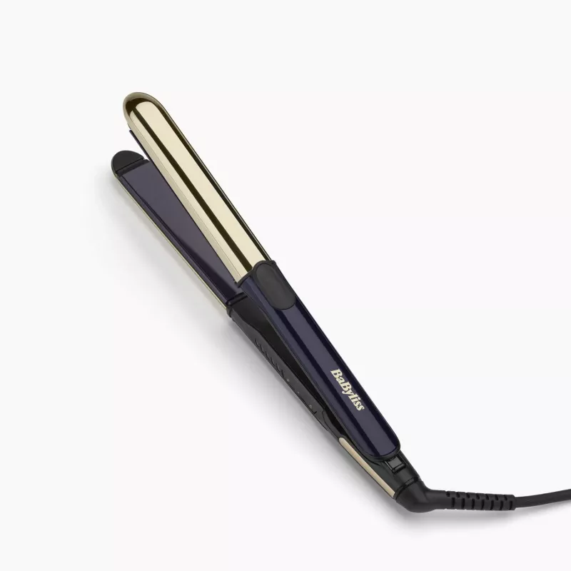 Matu taisnotājs BABYLISS ST484E — Keramikas plāksnes, Warm tehnoloģija, 230V, 3.3m vads, Melns/Zelts