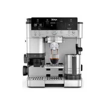 Espresso automāts Ninja ES601EU — 2 L ūdens tvertne, viena tase, melns/nerūsējošs tērauds