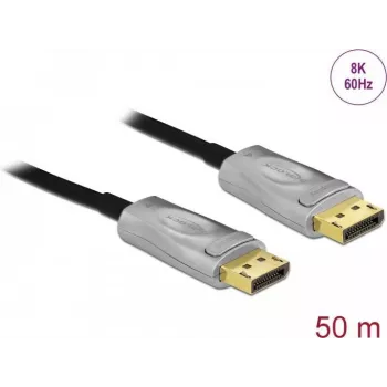 DeLOCK aktīvais optiskais kabelis DisplayPort 1.4 8K 50 m