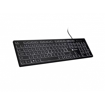 Vadu tastatūra NATEC HERRING GLOW US izkārtojums ar baltu fona apgaismojumu
