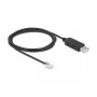 DeLOCK 66735 USB-A uz seriālo RS-232 RJ12 adaptera kabelis, ESD aizsardzība, Skywatcher, 2 m, melns