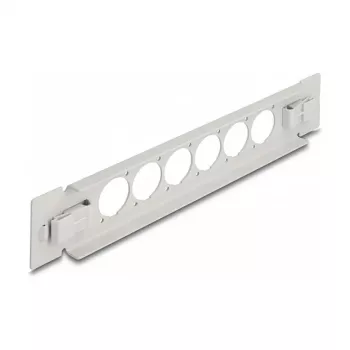Patch panel DeLOCK 10 collu D-Type 6 portu bezinstrumentu pelēks