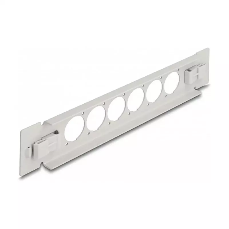 Patch panel DeLOCK 10 collu D-Type 6 portu bezinstrumentu pelēks
